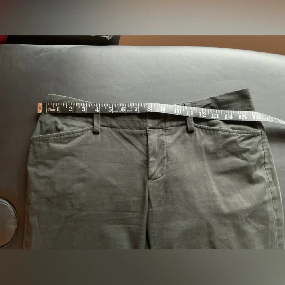 GAP Black Curvy Fit Pants with Pinstripe Waistband Accent